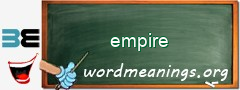 WordMeaning blackboard for empire